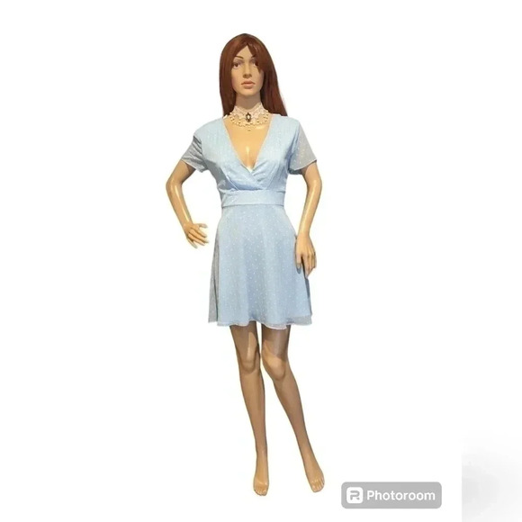 Superdown Sparkly Blue Mini Dress from Revolve/Summer Dress - Picture 3 of 7